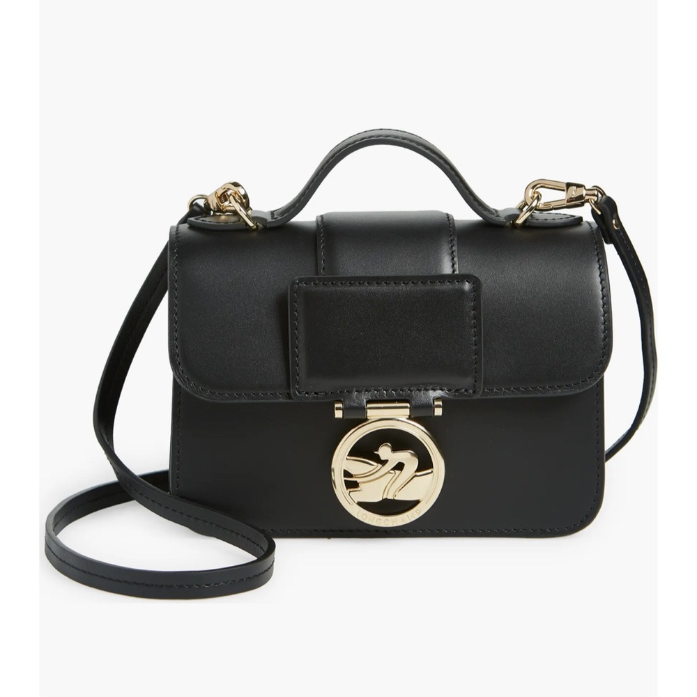 Longchamp Box Trot XS Extra Small Crossbody Bag Black Gold